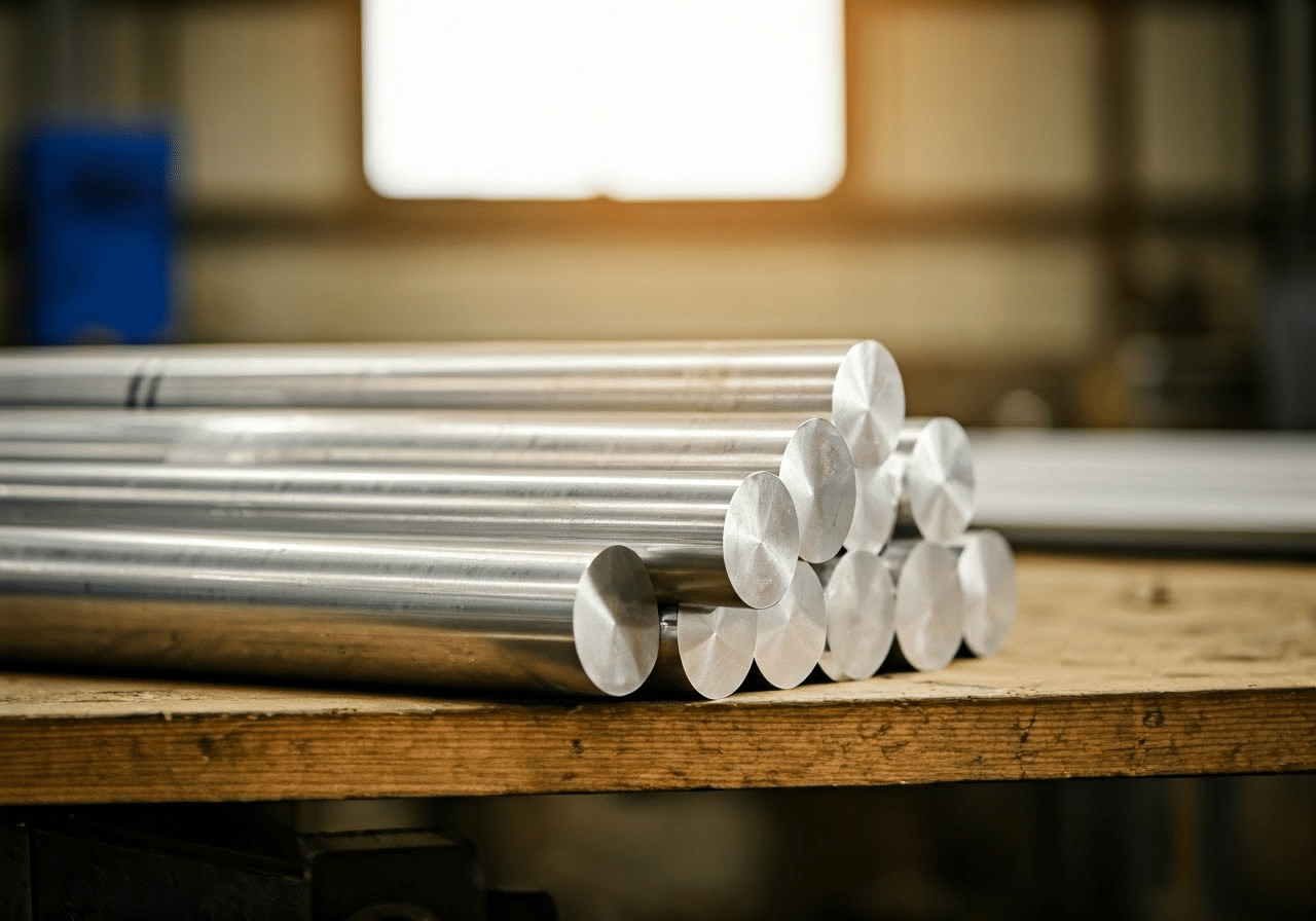 Assortment of aluminum round bars